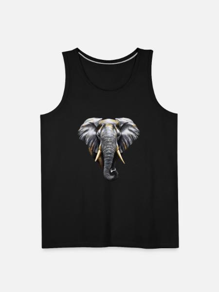 Golden Elephant - Men's Premium Tank - black