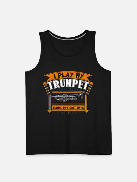 Trumpet Musical Instrument Gift - Men's Premium Tank - black