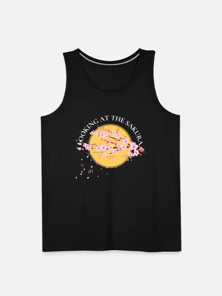 Looking at the SAKURA - Men's Premium Tank - black