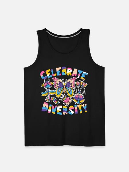 Celebrate Diversity - Men's Premium Tank - black
