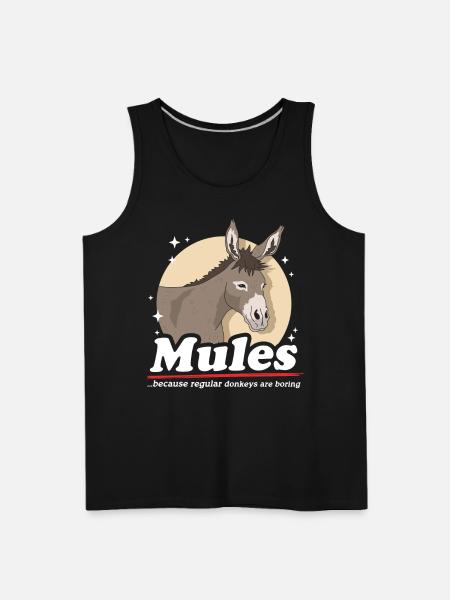 Mules Because Mule Owner - Men's Premium Tank - black
