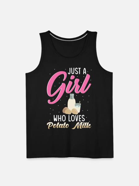 Potato Milk Saying - Men's Premium Tank - black
