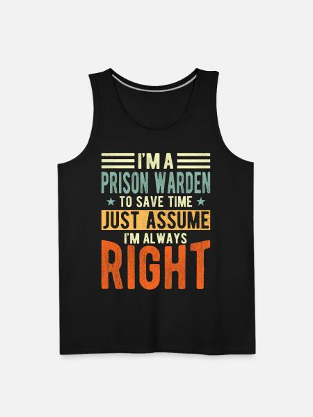Prison Warden - Men's Premium Tank - black