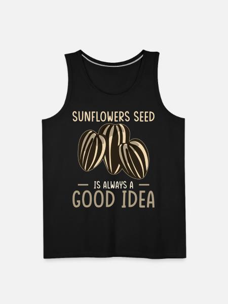Sunflower Seeds - Men's Premium Tank - black