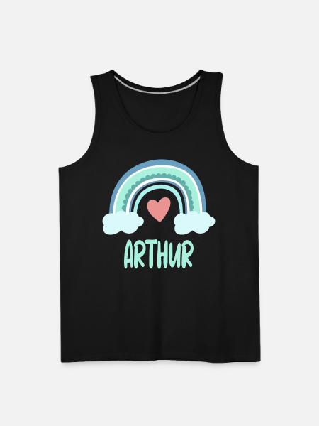 Arthur Name Rainbow Baby - Men's Premium Tank - black
