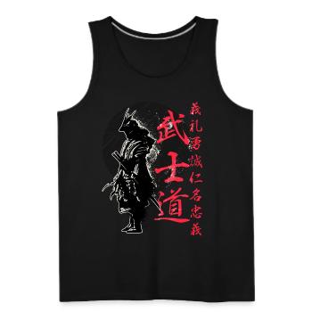 Bushido Code Samurai Japanese Warrior Kanji - Men's Premium Tank - black - Front