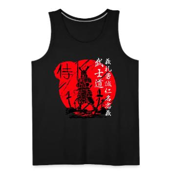 Japanese Samurai Warrior Ronin Bushido Code Kanji - Men's Premium Tank - black - Front