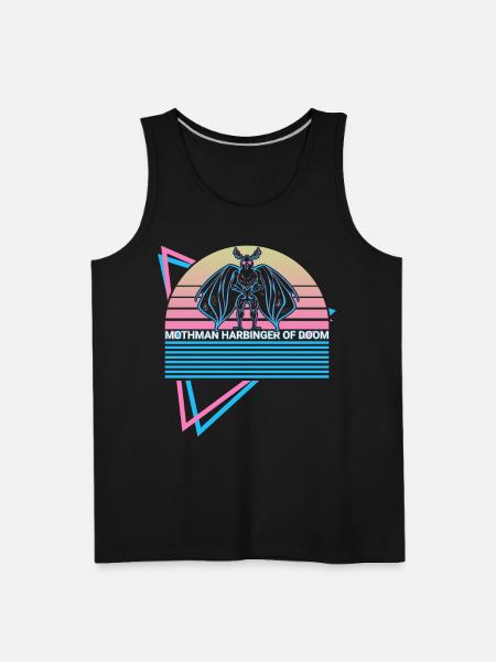 Mothman Cryptid Retro - Men's Premium Tank - black