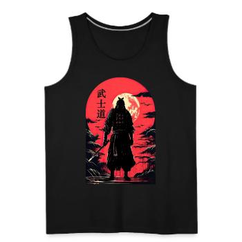 Japanese Samurai Bushido Code Warrior Kanji Soft G - Men's Premium Tank - black - Front