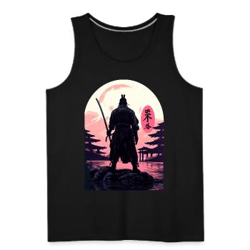 Bushido Code Anime Samurai Japanese Landscape Kanj - Men's Premium Tank - black - Front
