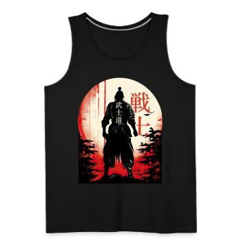 Bushido Code Samurai Japanese Warrior Kanji - Men's Premium Tank - black - Front