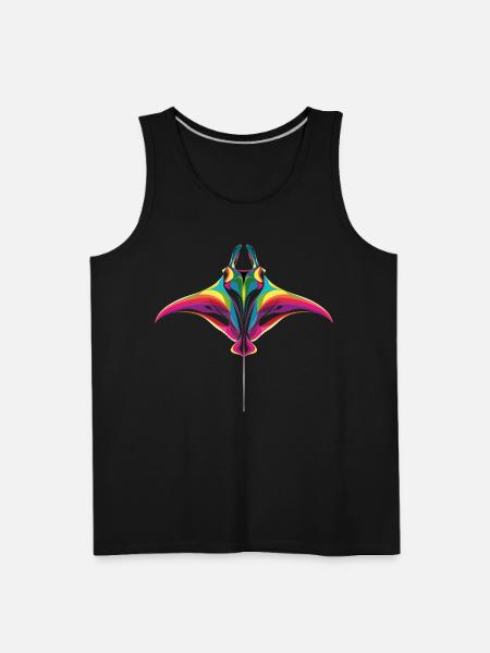 Manta Ray Stingray Popart - Men's Premium Tank - black