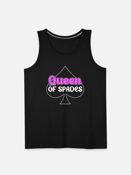 Spades Card Game Player - Men's Premium Tank - black