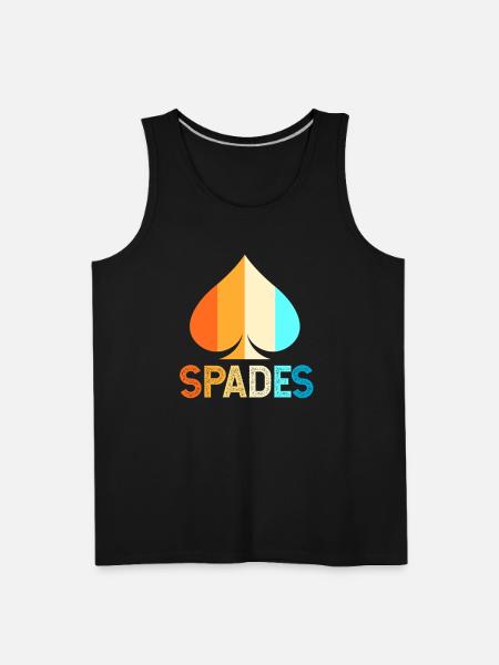 Spades Card Game Player - Men's Premium Tank - black