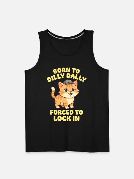 Kitty Lock-In - Men's Premium Tank - black