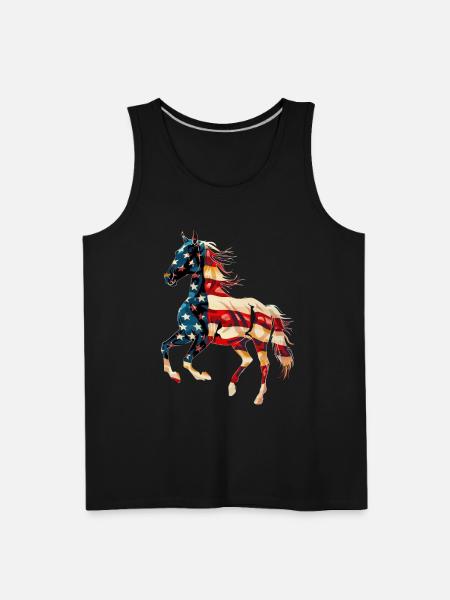 Horse - Men's Premium Tank - black