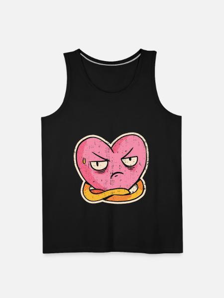 Disgusted Heart - Men's Premium Tank - black