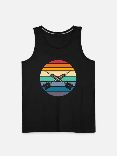 Retro Dart Darts - Men's Premium Tank - black
