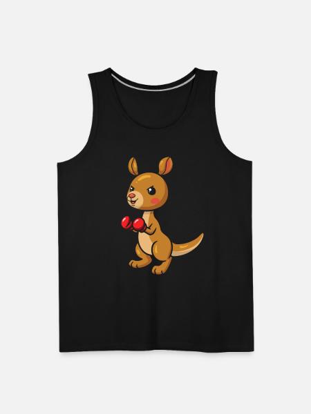 Cute Kangaroo Boxes Kangaroos - Men's Premium Tank - black