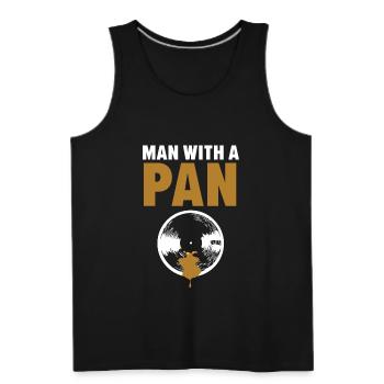 Man With A Pan Gold Prospecting Miner Gold Panning - Men's Premium Tank - black - Front
