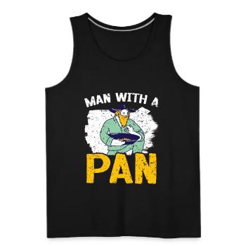 Man With A Pan Gold Prospecting Miner Gold Panning - Men's Premium Tank - black - Front