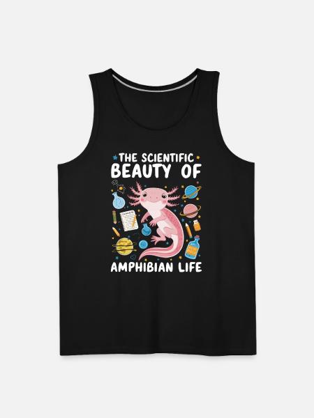 Axolotl Science Teacher Mexican Salamander - Men's Premium Tank - black