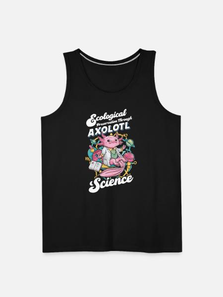 Axolotl Science Teacher Mexican Salamander - Men's Premium Tank - black