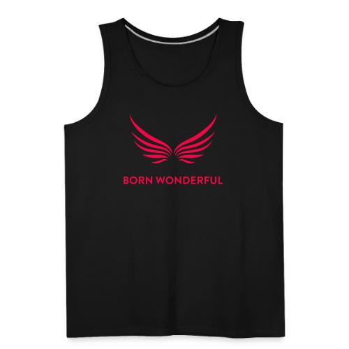 Red Born Wonderful Logo - Men's Premium Tank