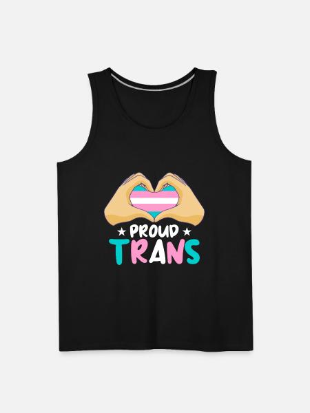 Proud Trans - Men's Premium Tank - black