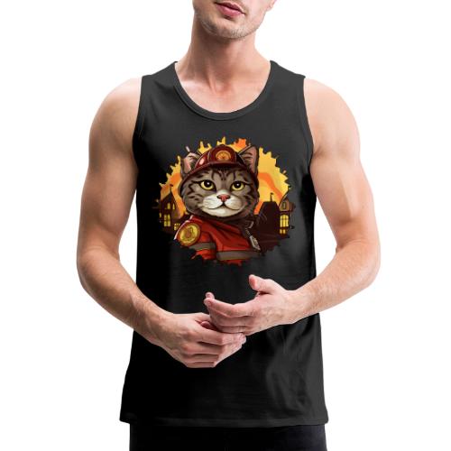 Firefighter cat - Men's Premium Tank