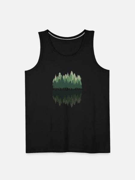 Forest Pine Trees - Men's Premium Tank - black