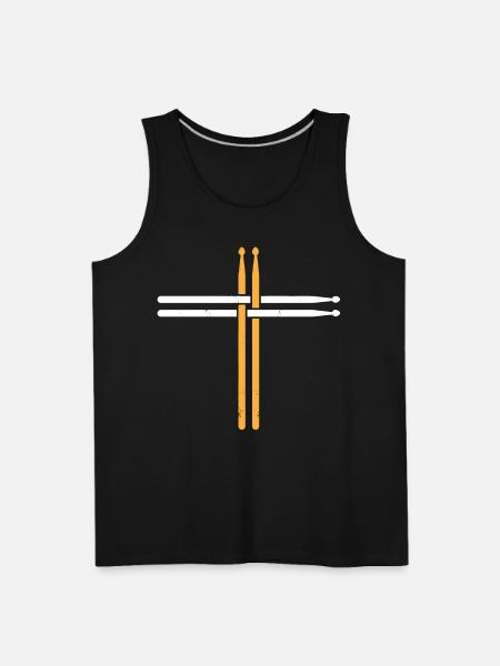 Christian Drummer, Drumsticks - Men's Premium Tank - black