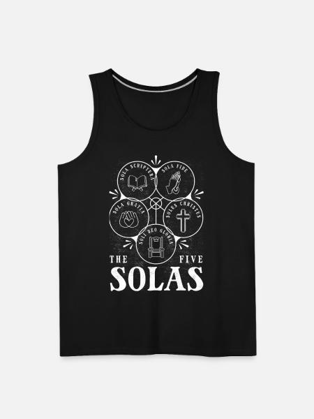 5 Solas, Protestant Christian Reformation - Men's Premium Tank - black