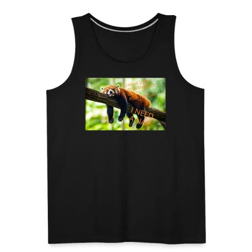 Fox napping meme - Men's Premium Tank