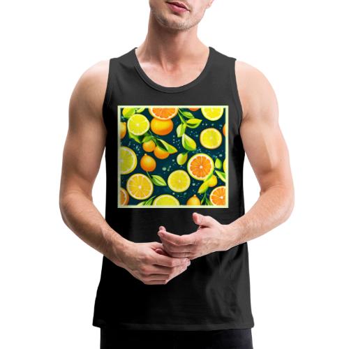 Citrus Kaleidoscope: A Vibrant Medley - Men's Premium Tank