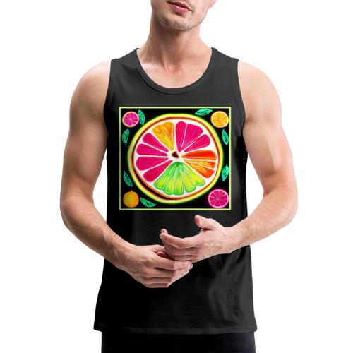 Neon Citrus Fruit Fiesta - Men's Premium Tank