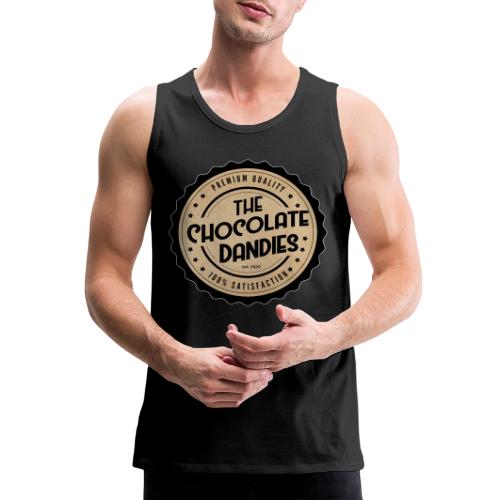 Chocolate Dandies Logo Large White Outline - Men's Premium Tank