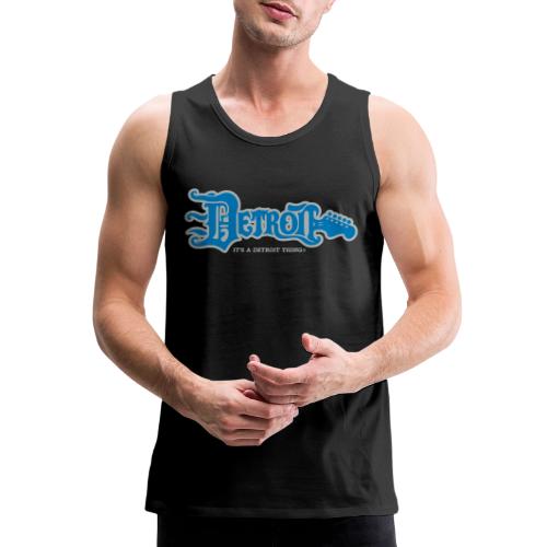 IT'S A DETROIT THING BLUE AND SILVER GUITAR - Men's Premium Tank