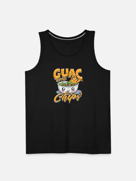 Guac & chips - Avocado - Men's Premium Tank - black