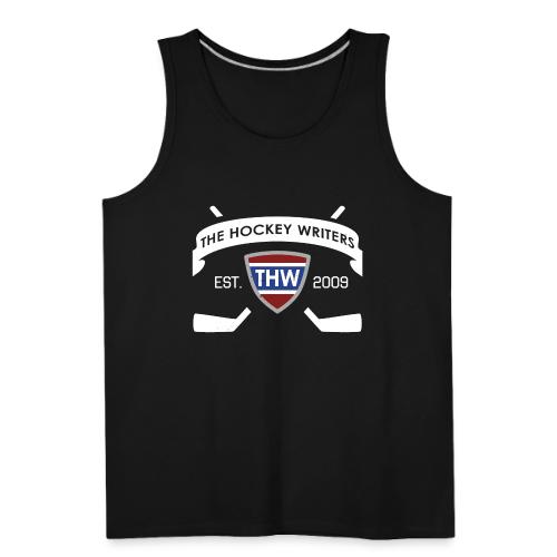 The Hockey Writers Est. 2009 Banner Logo - white - Men's Premium Tank