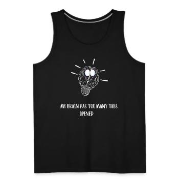 Think Less, Laugh More: Wear the Wit - Men's Premium Tank - black - Front