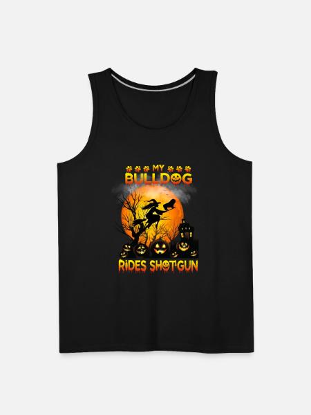 My Bulldog Riding Broom - Men's Premium Tank - black