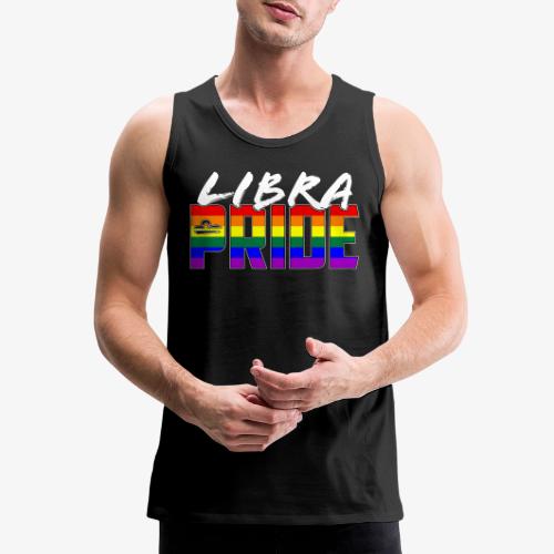 LGBT Libra Pride Flag Zodiac Sign - Men's Premium Tank