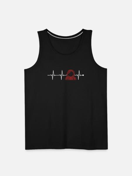 Astronaut Heartbeat Astronautical Spacecraft - Men's Premium Tank - black