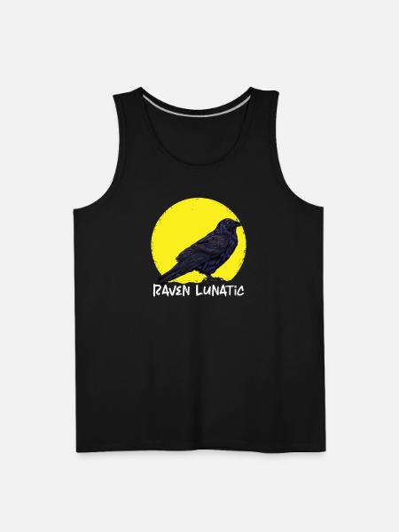CROW / RAVENS: Raven Lunatic - Men's Premium Tank - black