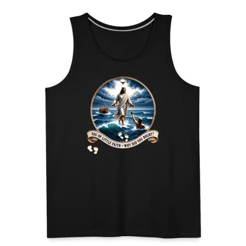 Walking On Water Faith T Shirt, Christian Miracle - Men's Premium Tank