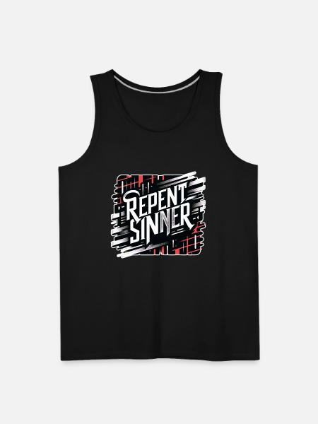 Repent Sinner 18 - Men's Premium Tank - black