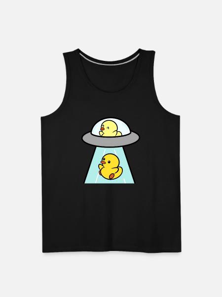 UFO - Duckie and Duck - Men's Premium Tank - black