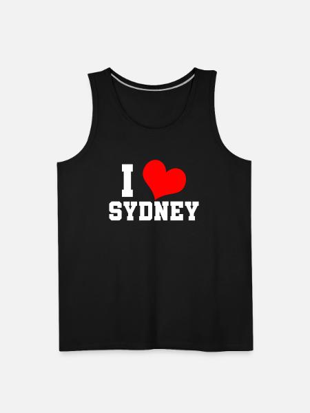 ICH LIEBE SYDNEY - Men's Premium Tank - black