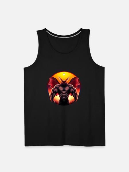 Mothman at sunset - Men's Premium Tank - black